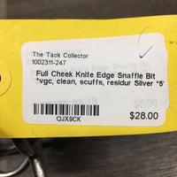 Full Cheek Knife Edge Snaffle Bit *vgc, clean, scuffs, residur
