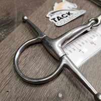 Med Full Cheek Snaffle Bit *gc, clean, dull, stains, scratches, loose joints
