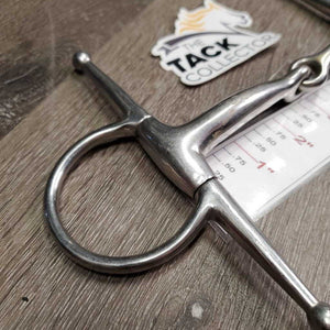 Med Full Cheek Snaffle Bit *gc, clean, dull, stains, scratches, loose joints