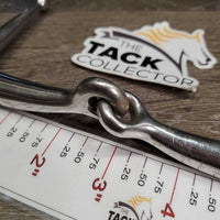 Med Full Cheek Snaffle Bit *gc, clean, dull, stains, scratches, loose joints
