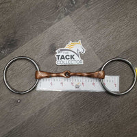 Med Slow Twist Western Loose Ring Bit *gc, clean, discolored, scratches, stain
