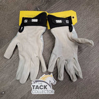 Pr Thin Sticky Technical Riding Gloves *gc, clean, rubs, stains, pills, frays, dingy, snags

