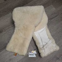 Sheepskin Lungeing Surcingle Cover Pad *vgc, clean, pilly, rubs, frays, loose/creased lining
