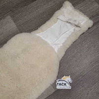 Sheepskin Lungeing Surcingle Cover Pad *vgc, clean, pilly, rubs, frays, loose/creased lining
