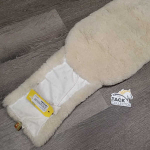 Sheepskin Lungeing Surcingle Cover Pad *vgc, clean, pilly, rubs, frays, loose/creased lining