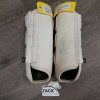 Thick Closed Boots, velcro *fair/gc, stains, clean & residue, v.hairy velcro, rubs
