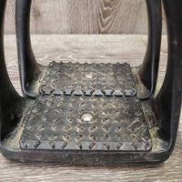 "Reflex" Pr Wide Base Plastic Stirrup Irons, grips *vgc, dirty, mnr scratches & scrapes
