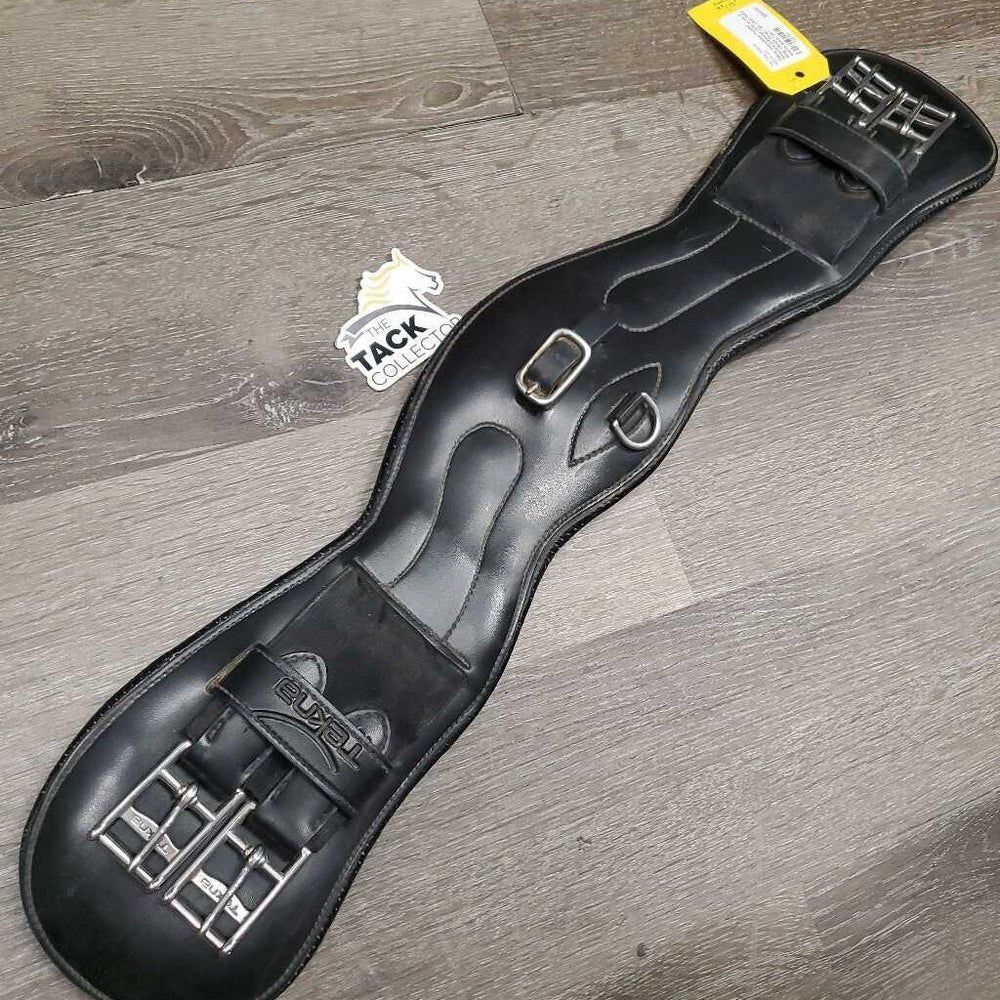 Anatomical Padded Neoprene Dressage Girth, 2x els, D Ring, Center Strap *gc, clean, hairy seams