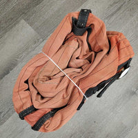 Canvas Wool Lined Blanket, 1 leg *gc/fair, older, tears, lining holes, hair, faded, snags, mnr dirt
