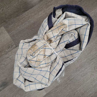 Cotton Mesh Sheet, 2 legs *gc, dingy, stains, dirt/film?, hairy velcro, mnr hair, threads
