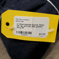 Lt Wool Keyhole Quarter Sheet, tail *gc, mnr hair, pills, puckers