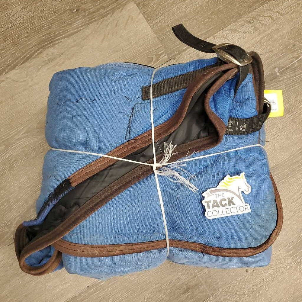 Lt Stable Blanket, 2 legs *gc, older, repairs, faded, threads, dirt, stains, lining tears, mnr snags