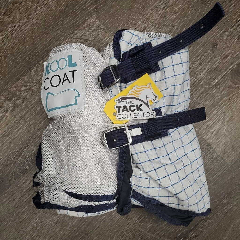 Cotton Mesh Sheet, detach neck & belly strap, 2 legs *vgc, missing velcro, threads, undone binding, stains, pills, mnr hair