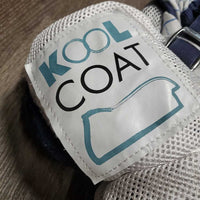 Cotton Mesh Sheet, detach neck & belly strap, 2 legs *vgc, missing velcro, threads, undone binding, stains, pills, mnr hair
