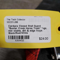 Cordura Closed Stall Guard "Buster Creek Horse Trials" *vgc, mnr stains, dirt & edge frays