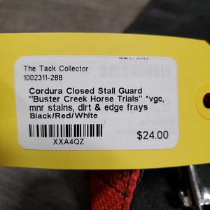 Cordura Closed Stall Guard "Buster Creek Horse Trials" *vgc, mnr stains, dirt & edge frays