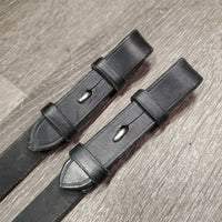 Cotton Web Reins, finger stoppers *gc, v.rubbed, faded, loose threads, snags, older? faded
