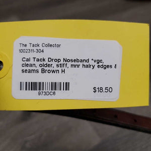 Drop Noseband *vgc, clean, older, stiff, mnr hairy edges & seams