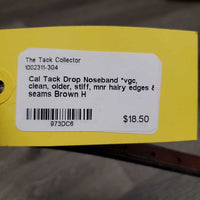 Drop Noseband *vgc, clean, older, stiff, mnr hairy edges & seams
