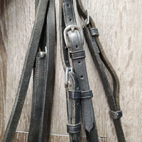 Rsd Padded Monocrown Dressage Bridle, Crank, Bling *gc, NO Flash, seam stains?dirt, v.tight keeper, mnr residue, rubs, discolored bling, dry, stiff, xholes, cut end