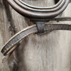 Rsd Padded Monocrown Bridle, flash, buckles *gc, clean, residue, rubs, repair, loose stitching, xholes, dry, rubs, loose/broken keeper