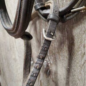 Rsd Padded Monocrown Bridle, flash, buckles *gc, clean, residue, rubs, repair, loose stitching, xholes, dry, rubs, loose/broken keeper