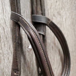 Rsd Padded Monocrown Bridle, flash, buckles *gc, clean, residue, rubs, repair, loose stitching, xholes, dry, rubs, loose/broken keeper