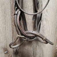 Rsd Padded Monocrown Bridle, flash, buckles *gc, clean, residue, rubs, repair, loose stitching, xholes, dry, rubs, loose/broken keeper
