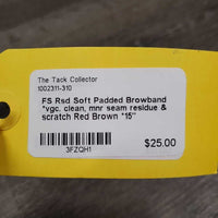 FS Rsd Soft Padded Browband *vgc. clean, mnr seam residue & scratch
