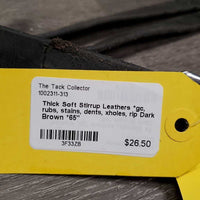 Thick Soft Stirrup Leathers *gc, rubs, stains, dents, xholes, rip

