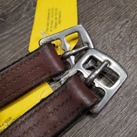 Pr Thick Stirrup Leathers *gc, clean, rubs, scrapes, stained, xholes
