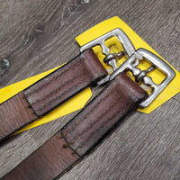 Pr Thick Stirrup Leathers *gc, clean, rubs, scrapes, stained, xholes