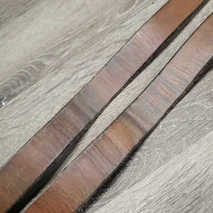 Pr Thick Stirrup Leathers *gc, clean, rubs, scrapes, stained, xholes