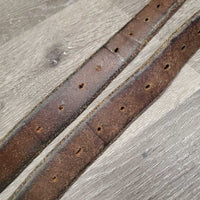 Pr Thick Stirrup Leathers *gc, clean, rubs, scrapes, stained, xholes