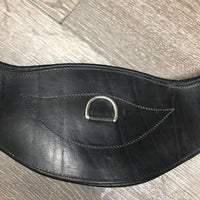 Lthr Anatomical Dressage Girth, x2 els *gc/fair, older, hair, scuffs, faded, rubs, deep creases, dry
