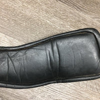 Lthr Anatomical Dressage Girth, x2 els *gc/fair, older, hair, scuffs, faded, rubs, deep creases, dry

