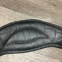 Lthr Anatomical Dressage Girth, x2 els *gc/fair, older, hair, scuffs, faded, rubs, deep creases, dry
