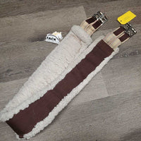 Nylon Web & Fleece Girth, D Ring, x2 els *gc/fair, clean, clumpy, v.stretched els, rubs, thin edges

