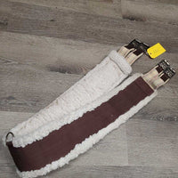 Nylon Web & Fleece Girth, D Ring, x2 els *gc/fair, clean, clumpy, v.stretched els, rubs, thin edges
