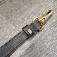 Adjustable Breastplate, Quick Release Snap Side, snaps *gc/fair, clean, faded, older, dry, cracking, v.stiff, xholes, No Girth attachment
