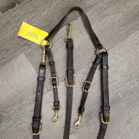 Adjustable Breastplate, Quick Release Snap Side, snaps *gc/fair, clean, faded, older, dry, cracking, v.stiff, xholes, No Girth attachment
