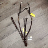 Elastic Adjsutable Leather Breastplate, Running Martingale, snaps *gc/fair, clean, v.dry, v.stiff, xholes, slice, oxidized, stretched/thin elastic