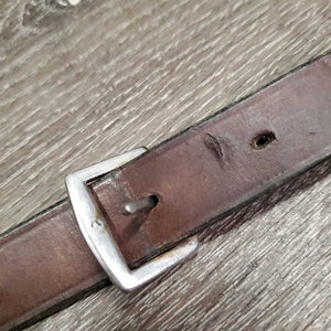 Elastic Adjsutable Leather Breastplate, Running Martingale, snaps *gc/fair, clean, v.dry, v.stiff, xholes, slice, oxidized, stretched/thin elastic