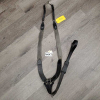 Elastic - Leather Breastplate, snaps *gc, older, xholes, stained elastic, rubs, scrapes, slice
