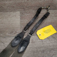 Elastic - Leather Breastplate, snaps *gc, older, xholes, stained elastic, rubs, scrapes, slice
