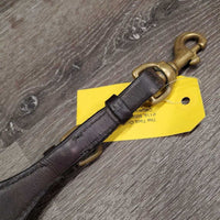Aussie? v.thick & Hvy Adjustable Leather Running Martingale Attachment, buckle end, snap *vgc