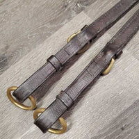 Aussie? v.thick & Hvy Adjustable Leather Running Martingale Attachment, buckle end, snap *vgc