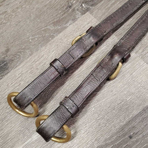 Aussie? v.thick & Hvy Adjustable Leather Running Martingale Attachment, buckle end, snap *vgc