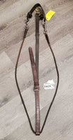 Nylon Rope & Leather Chambon, Crown Piece, snaps *gc/fair, TORN, dirty/stained ropes, xholes, dirt, rubs, gunky
