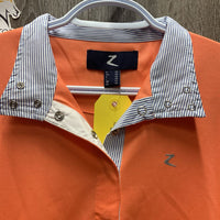 LS Show Sun Shirt, 1/2 Snap Up, attached snap collar, mesh sleeves *xc/like new, mnr seam puckers
